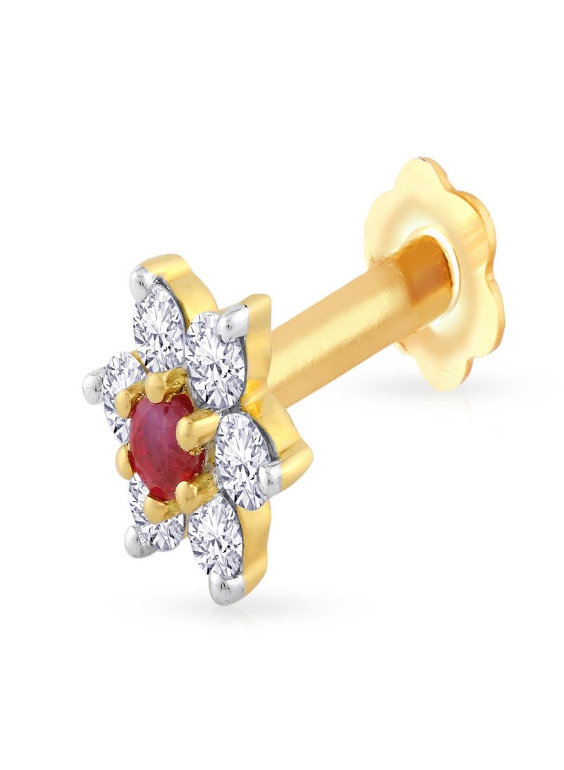 Malabar Gold and Diamonds 18 Karat 750 Purity Mine Diamond Nosepin for Womens MNGNNP0408 - Image 1