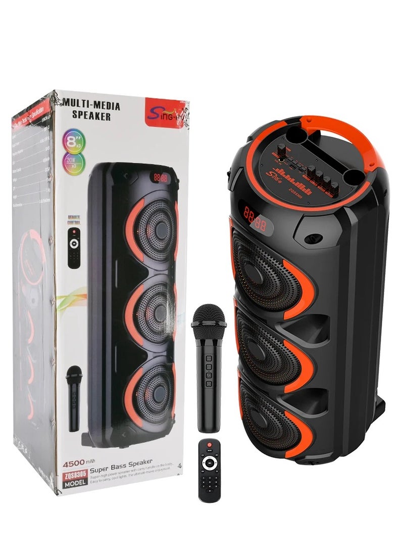singe Wireless Bluetooth Speaker, Stereo Sound, FM Radio, TF Memory, USB Input, Mic Input rechargeable - Image 1