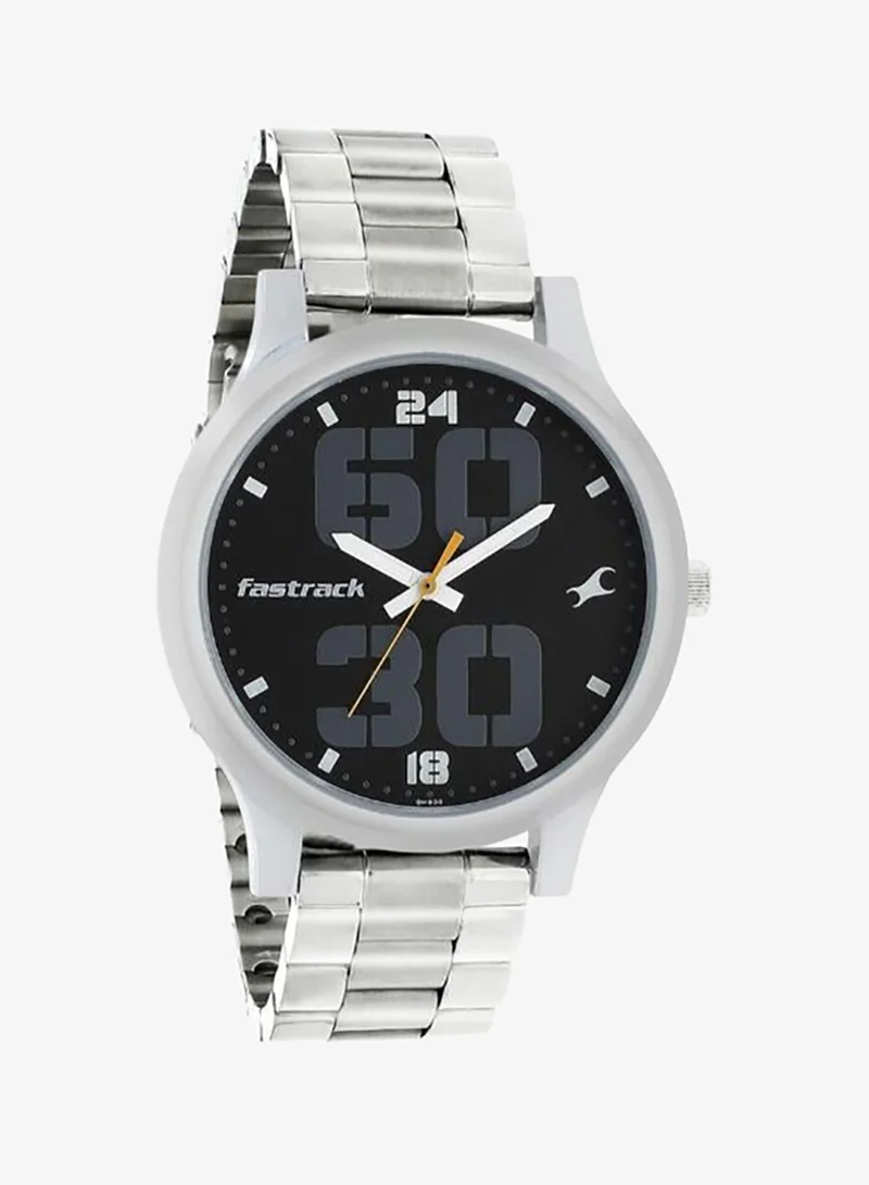 fastrack Men's Stainless Steel Analog Watch 38051SM07 - 44 mm