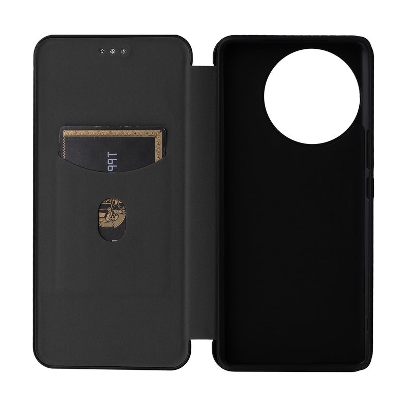 HuHa Case Cover For vivo V30e Carbon Fiber Texture Flip Leather Phone Case(Black) - Image 4