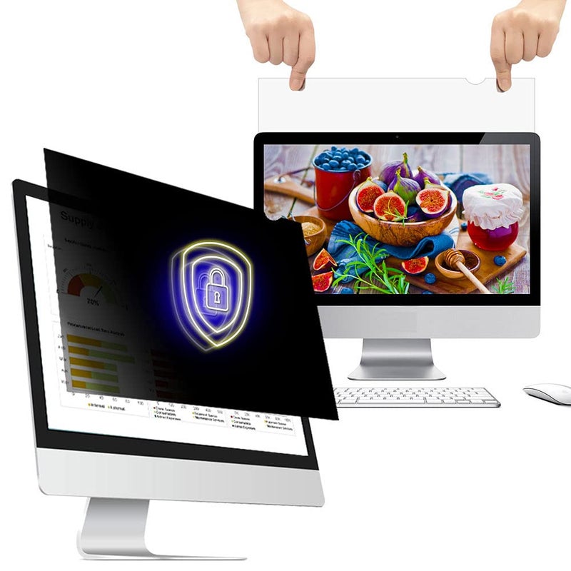 WELINC 24 Inch - 16:10 Aspect Ratio - Computer Privacy Screen Filter for Widescreen Monitor - Anti-Glare - Anti-Scratch Protector Film - Protects Your Eyes from Harmful Glare and Blue Light - Image 1
