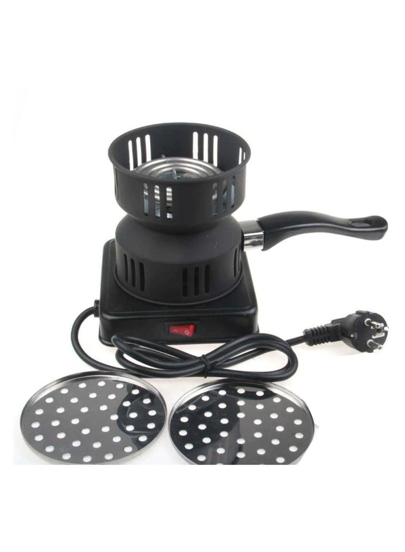موقد فحم كهربائي متعدد الوظائف، موقد نار مطلي بالبورسلين بمقبض قابل للإزالة - للشواء في الغلايات، ومدخل النار وموقد الفحم - Image 2