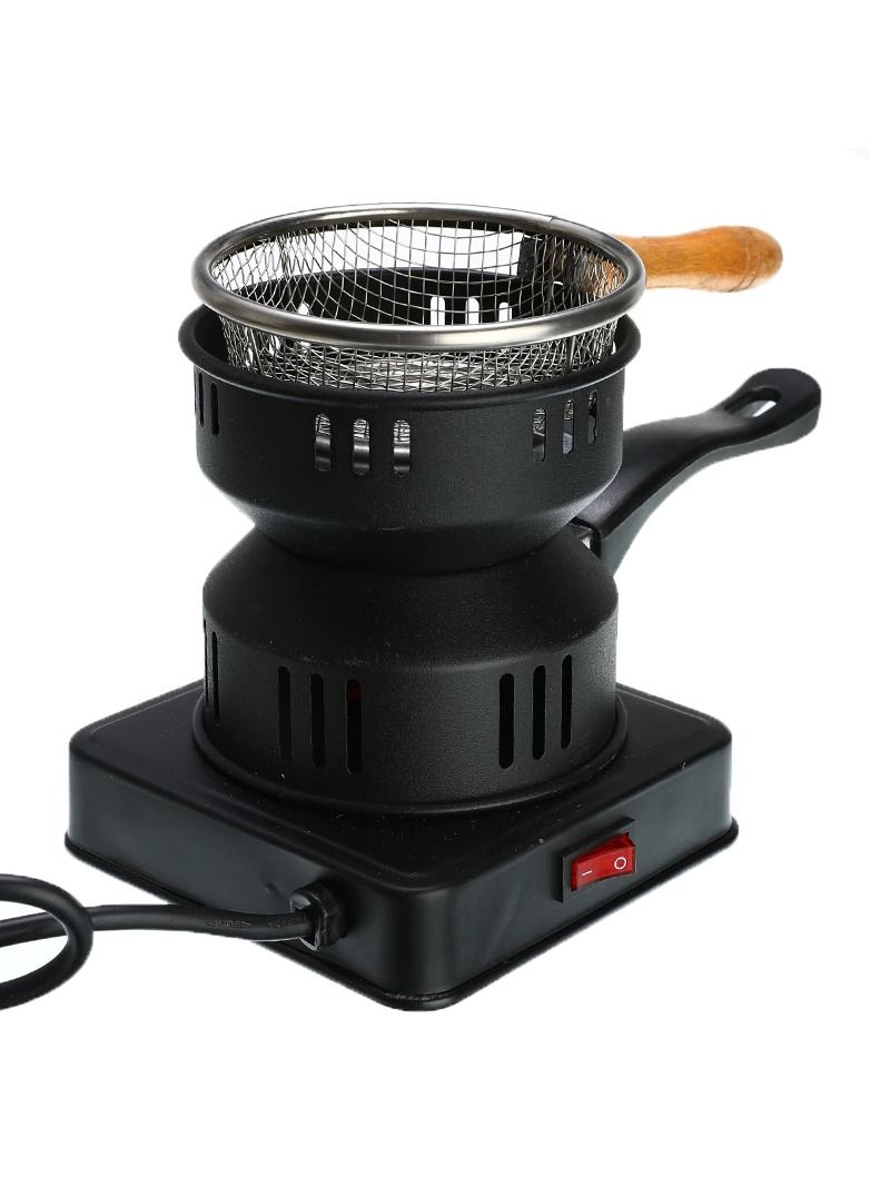 موقد فحم كهربائي متعدد الوظائف، موقد نار مطلي بالبورسلين بمقبض قابل للإزالة - للشواء في الغلايات، ومدخل النار وموقد الفحم - Image 3