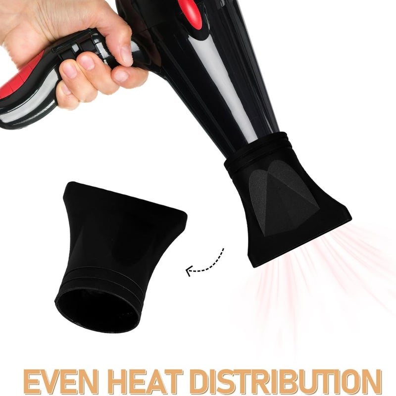 1set Hair Dryer Nozzle Set Diffuser and Styling Comb Attachments for Versatile Hair Management Travel-friendly Design for Use - Image 3