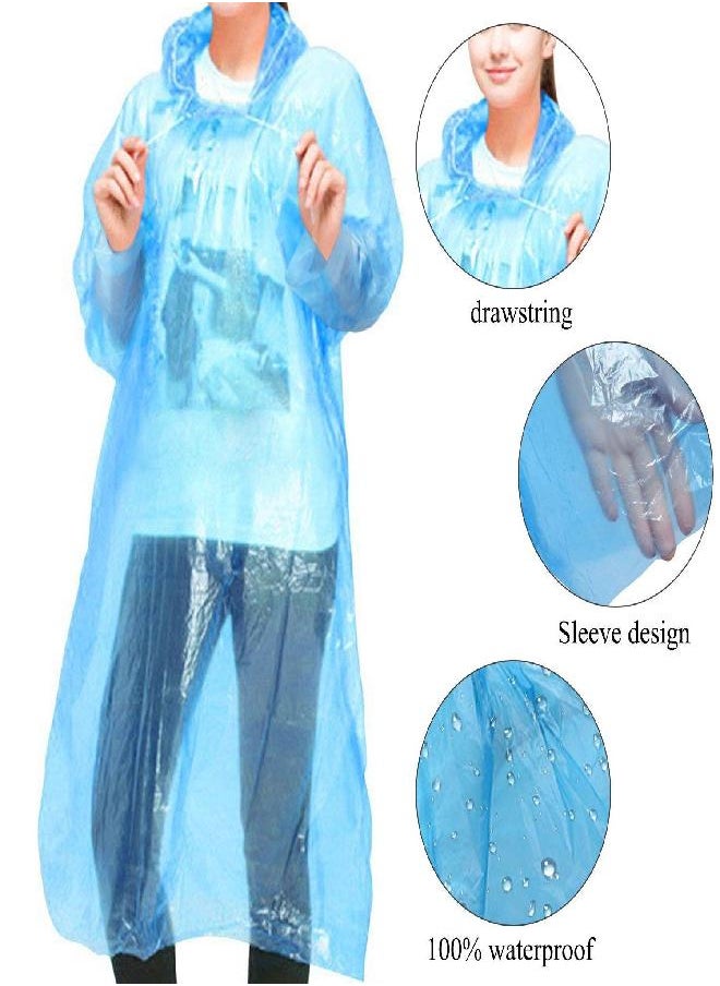 INNOCHEER INNOCHEER Rain Ponchos Family Pack of 12, Disposable Emergency Raincoat for Kids and Adults Camping Hiking Outdoors Activities (Multicolour 12PCS)  - Image 4