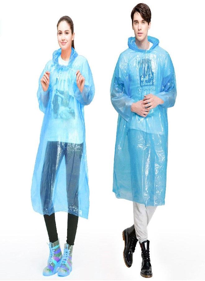 INNOCHEER INNOCHEER Rain Ponchos Family Pack of 12, Disposable Emergency Raincoat for Kids and Adults Camping Hiking Outdoors Activities (Multicolour 12PCS)  - Image 2
