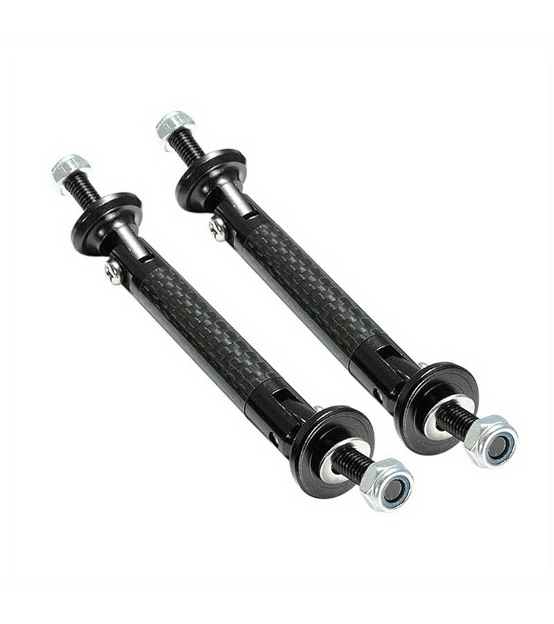 2Pcs Front Bumper Shock Absorber Support Rod Kit Universal Carbon Grain Golden Color 13cm - Image 3
