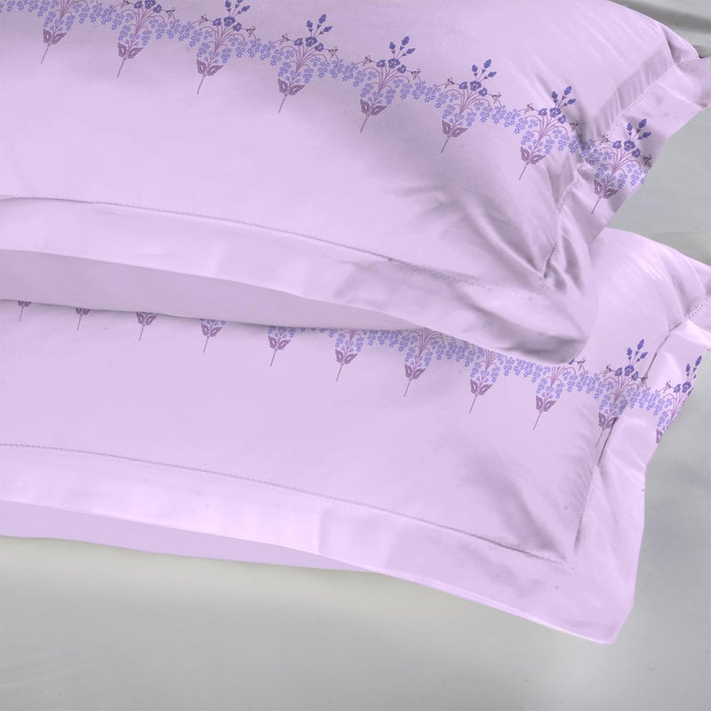 Trident Soft Comfort Pillow Covers Set of 2, 100% Cotton Pillow Covers, 210 TC, Soft and Breathable, Standard Size (46 cm x 69 cm) - Lilac Affair - Image 2