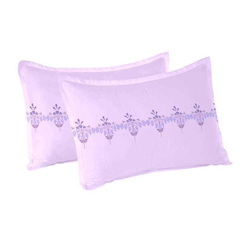 Trident Soft Comfort Pillow Covers Set of 2, 100% Cotton Pillow Covers, 210 TC, Soft and Breathable, Standard Size (46 cm x 69 cm) - Lilac Affair - Image 3