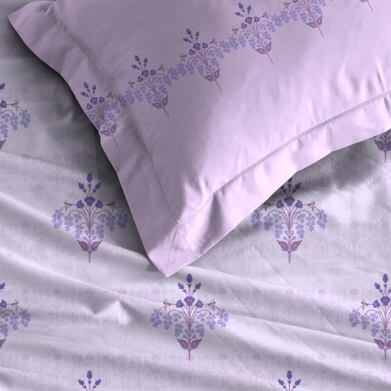 Trident Soft Comfort Pillow Covers Set of 2, 100% Cotton Pillow Covers, 210 TC, Soft and Breathable, Standard Size (46 cm x 69 cm) - Lilac Affair - Image 4