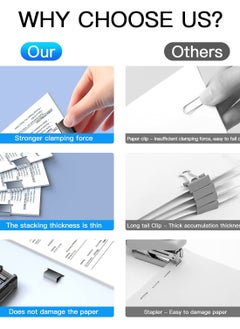 Generic Durable Portable Stapler Set with Transparent Push Clip, Includes 50 Reusable Clips, 40 Sheets Capacity, Ideal for Home, Office, School Supplies, and Desk Accessories.  - Image 5