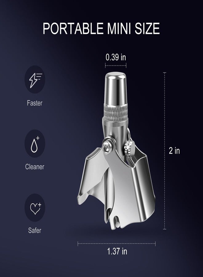 Winsea Stainless Steel Hair Trimmer for Men and Women - Manual Nose and Ear Hair Trimmer, Nose Clippers, 360° Rotating Hair Trimmer, Washable Nose Hair Remover - Image 2