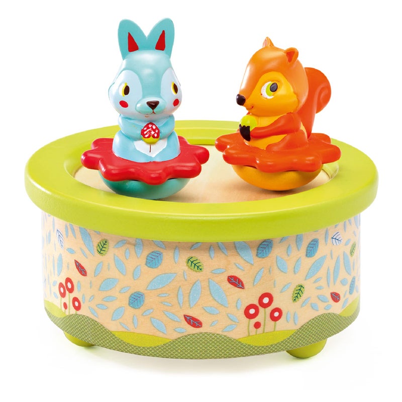 دجيكو DJECO Friends Melody Music Box - Melody Music Box Decoration Decoration for Children's Bedroom and Playroom - تهليل مهدئ للأطفال حديثي الولادة والأطفال الصغار - ألعاب لمدة 10 أشهر من الفتيات والفتيان - Image 1