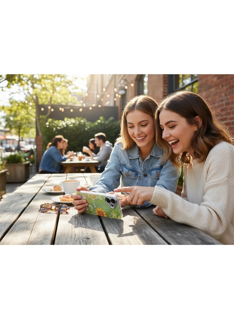 لحافظة iPhone 17، حافظة هاتف واقية ومقاومة للصدمات، تصميم زهري مرسوم بالألوان الزيتية، غطاء أنثوي جميل وجميل مع حامل مسند من مصمم استثنائي للنساء والفتيات - Image 4