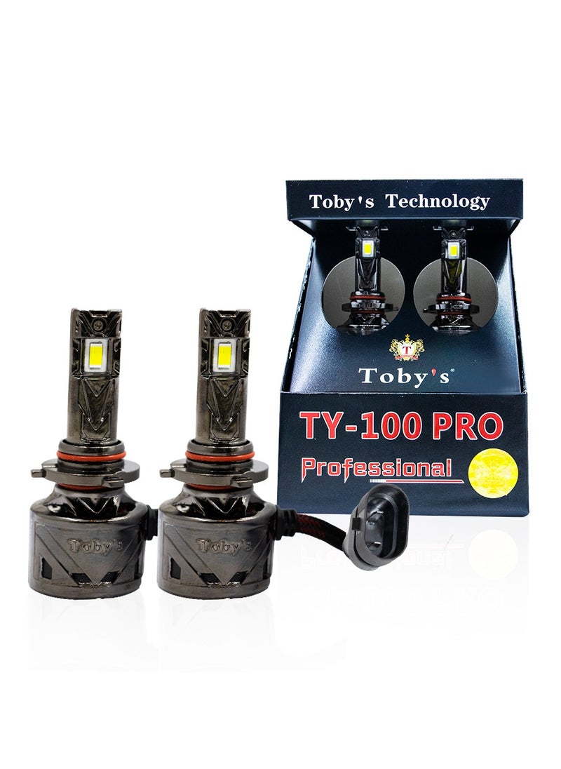 Toby's Toby's 2 Pieces TY-100PRO 9005/HB3 200W/Pair LED Headlight Bulb Assembly 20000/Pair Lumens Xtreme Bright With Color Temperature 6500K  - Image 1