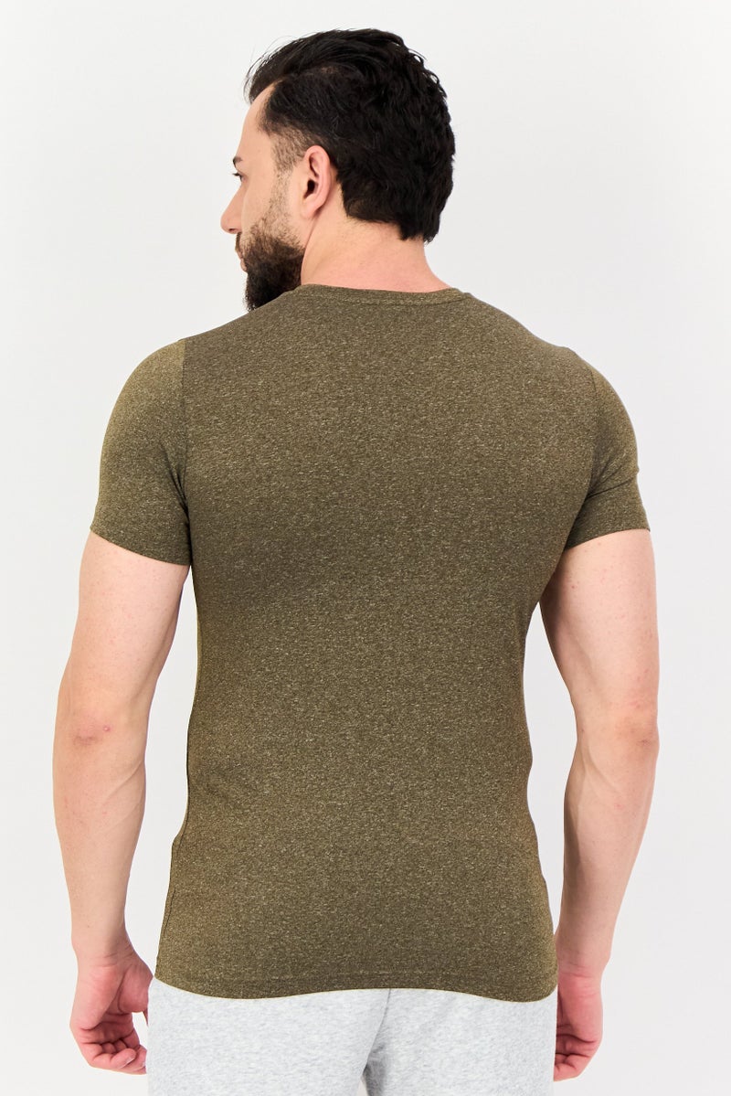 PUMA Men Sportswear Fit Short Sleeve Training T-Shirt, Olive Heather - Image 3