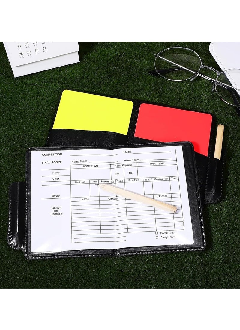 Generic - Two Sets Of Soccer Referee Card Yellow and Red Card Metal Soccer Referee Whistle Football Referee Equipment, for Football Soccer Volleyball Sports Game - Image 1