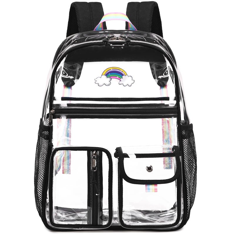 Lanola Clear Backpack for Girls Backpacks Elementary Bookbags Middle School bags Women Casual DaypackLight Blue - Image 2