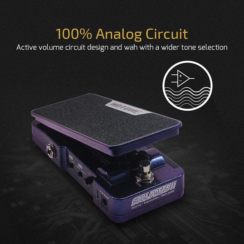 HOTONE Wah Active Volume Passive Expression Guitar Effects Pedal Switchable Soul Press II 4 in 1 with Visible Guitar Effects Pedal - Image 3