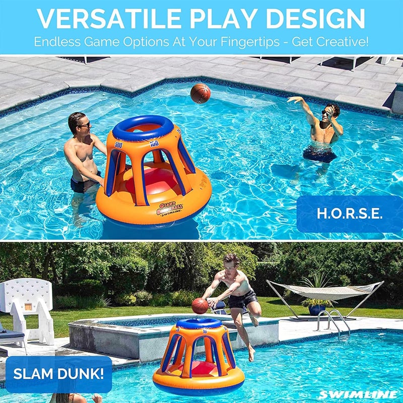 Swimline Giant Shootball Floating Pool Basketball Game - Inflatable Fun for All Ages - Image 4