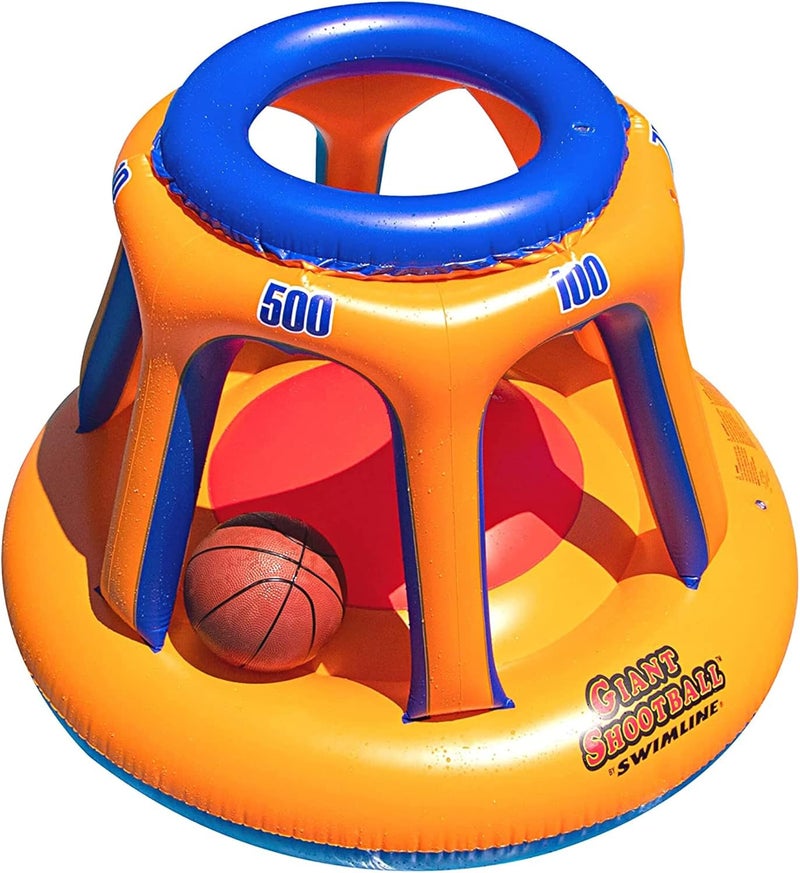 Swimline Giant Shootball Floating Pool Basketball Game - Inflatable Fun for All Ages - Image 1