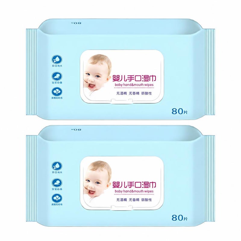 Baby Wipes: 2 Packs Unscented, Chlorine & Ethanol-Free, Safe For Sensitive Skin - Moisturizing Wet Wipes With Aloe Vera And Vitamin E For Baby Hand, Face Hygiene - Image 1