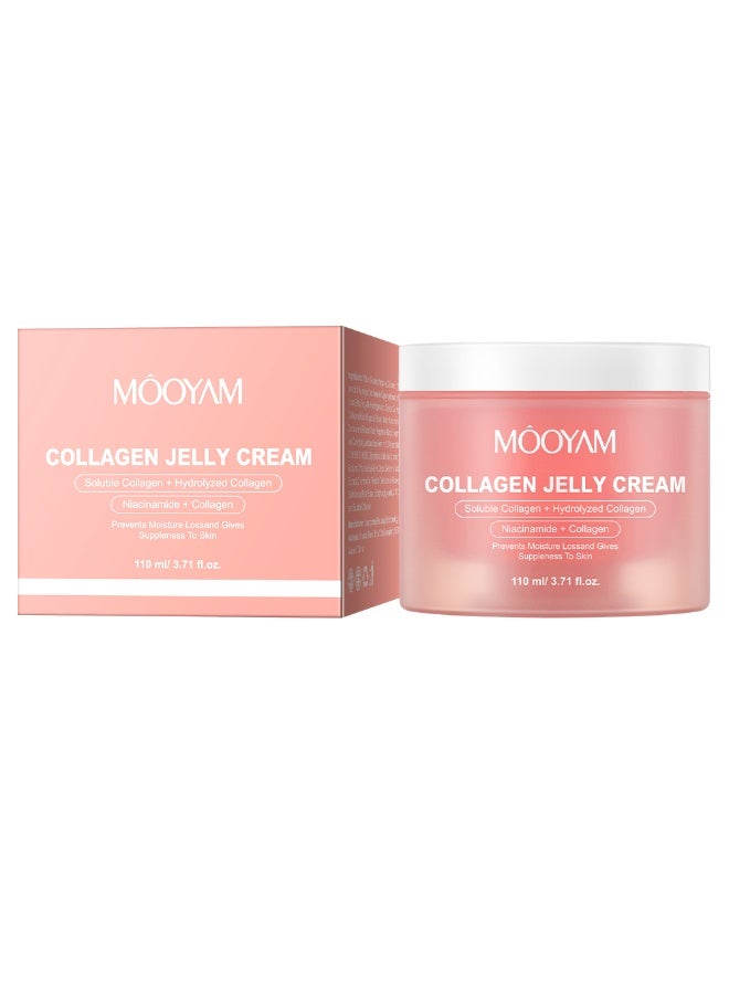 MOOYAM Collagen Jelly Cream with Soluble Collagen Hydrolyzed Collagen and Niacinamide Collagen Face Moisturizer Boosts Skin's Barrier Hydration - Image 2