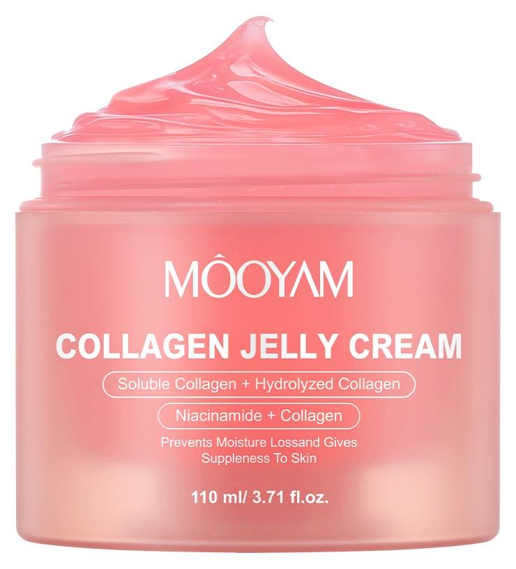 MOOYAM Collagen Jelly Cream with Soluble Collagen Hydrolyzed Collagen and Niacinamide Collagen Face Moisturizer Boosts Skin's Barrier Hydration - Image 1