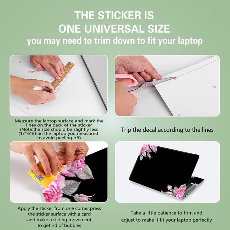 ICOLOR 11.6 12.1 13 13.3 14 15 15.4 15.6 inches Netbook Laptop Skin Sticker Reusable Protector Cover Case for 11.6 to 15.6 Inch Apple Acer Leonovo Sony Asus Toshiba Hp Samsung Dell - Image 2