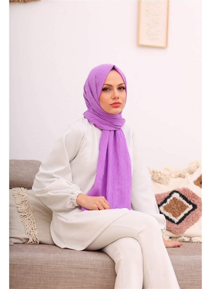 Losyana Bamboo Krash Shawl Collection Lilac  - Image 2