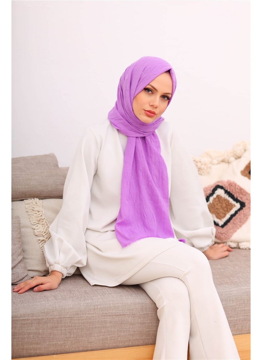 Losyana Bamboo Krash Shawl Collection Lilac  - Image 1