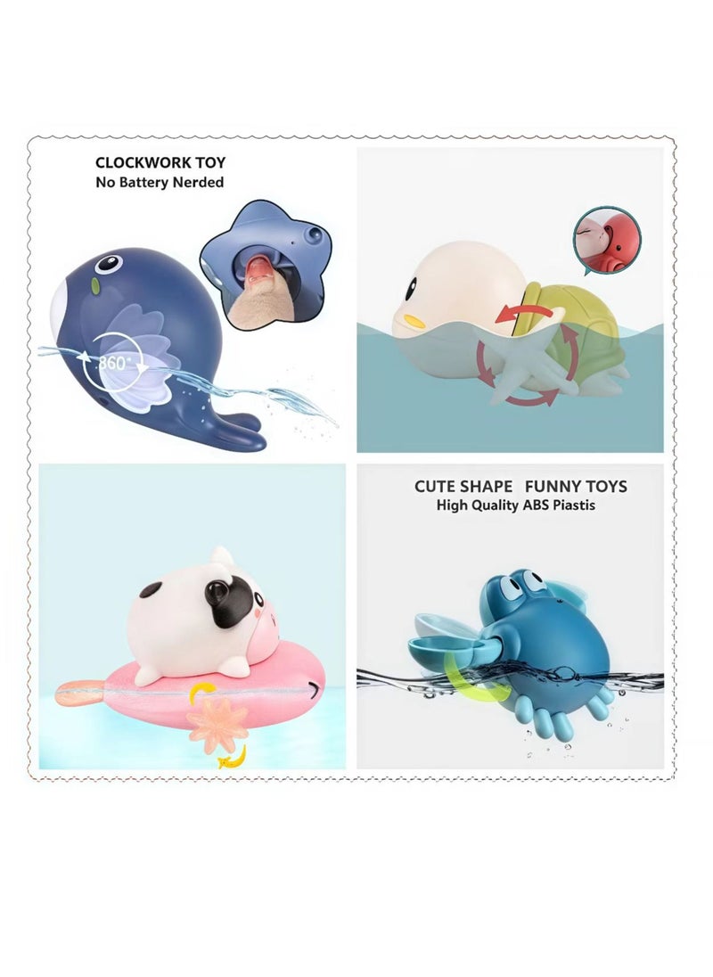 Generic - 3-piece cute baby bath toy set, winding bathtub, swimming pool toys, animals suitable for young children, babies, boys and girls - Image 1