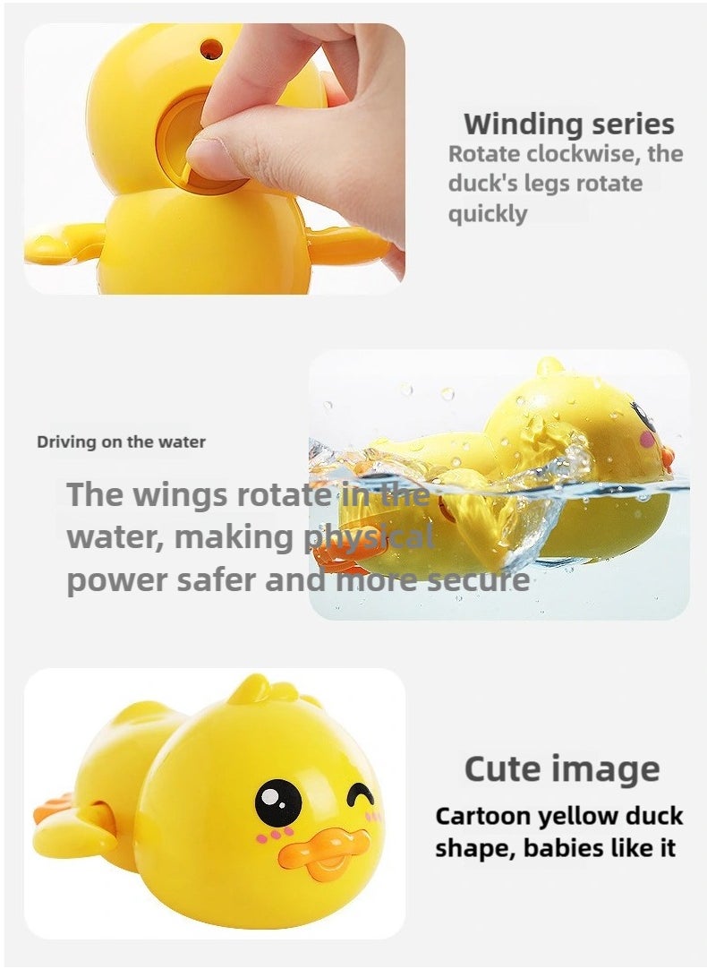 Generic - 3-piece cute baby bath toy set, winding bathtub, swimming pool toys, animals suitable for young children, babies, boys and girls - Image 1