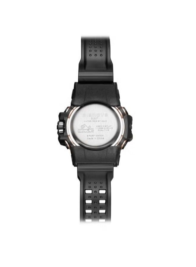 إيلانوفا ساعة يد أنيقة بعقارب وشاشة رقمية، مقاومة للماء، بسوا مقاوم للتلف، مثالية للجنسين طراز EL907 - Image 4