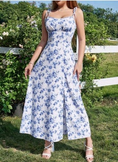 Shein Women's Blue Fresh Ditsy Floral Dress SHEIN  - Image 1