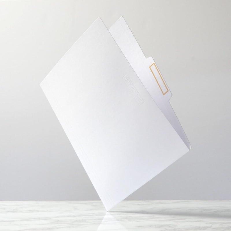 russell+hazel White File Folders, Includes Gold Foil Border Labels, Center Position Tabbed File Folders, 11.75â€ x 9.75â€, Letter Size, 12-Count (18911) - Image 3