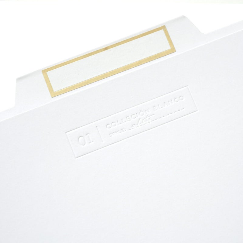 russell+hazel White File Folders, Includes Gold Foil Border Labels, Center Position Tabbed File Folders, 11.75â€ x 9.75â€, Letter Size, 12-Count (18911) - Image 2