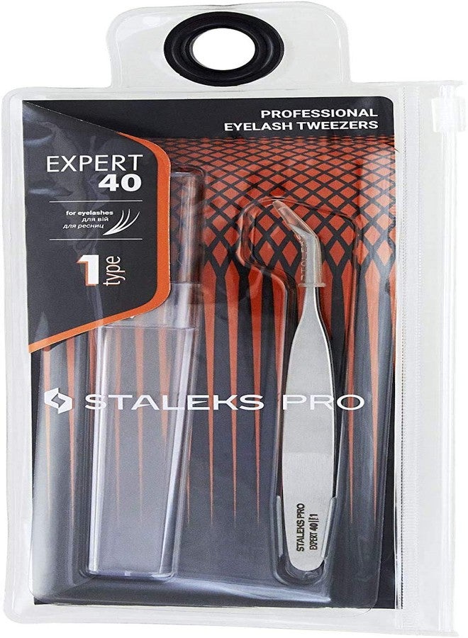 Staleks TE-40/1 Professional tweezers for eyelashes EXPERT 40 TYPE 1 - Image 3