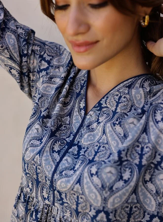 sanskrutihomes sanskrutihomes Paisley Printed Cotton Top and Pyjama Set
