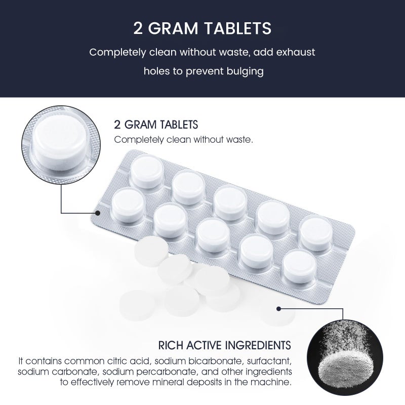 Possiave Espresso Machine Cleaning Tablets And Filters For Breville Espresso Machines (10 Tablets + 12 Filters) - 2 Gram Cleaning Tablets & Replacement Water Filter - Espresso Cleaner Accessories - Image 4