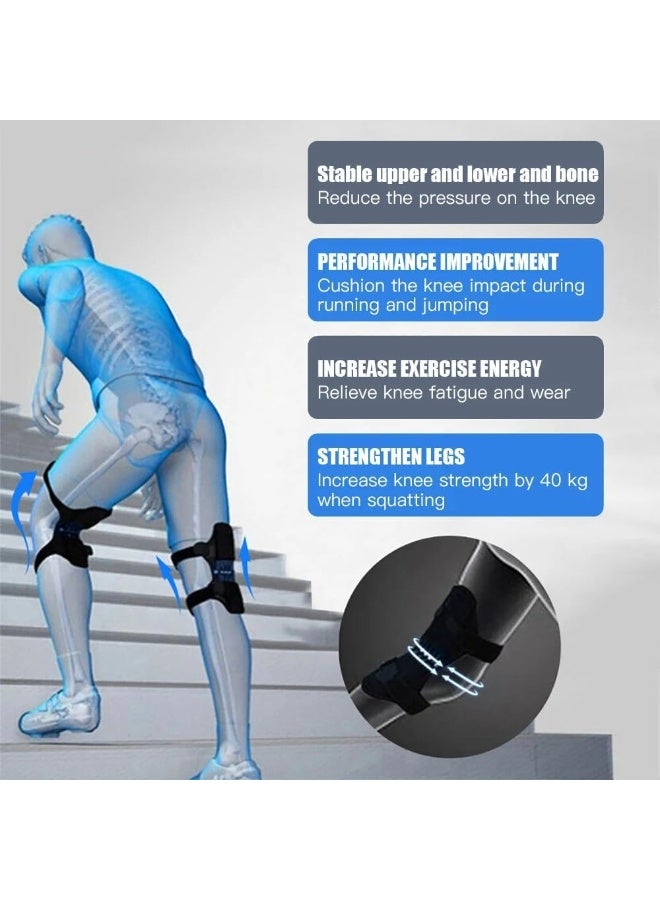 Heavy-Duty Spring Knee Support Brace for Joint Stability and Pain Relief – Arthritis Compression Knee Sleeve – Ideal for Running, Walking, Hiking & Squats – Breathable Anti-Slip Universal Size Design for Maximum Performance Support(one piece) - Image 3