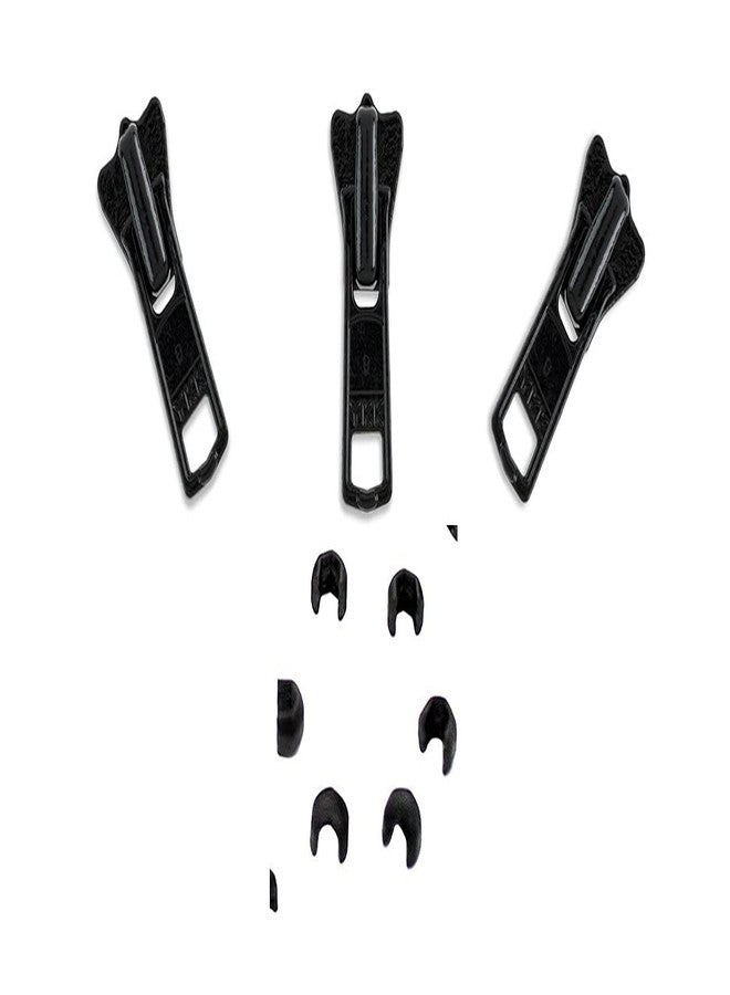 YKK Zipper Repair Solution - #3 YKK Jacket Molded Vislon Sliders with Top Stops Included - Color: Black (3 Sliders Per Pack) Made in The United States - Image 1