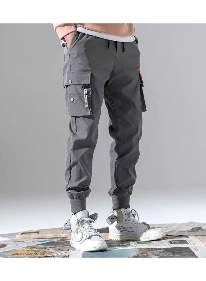 Men's Cargo Pants Casual Pants Loose Fit Ankle-Tied with Elastic Drawstring Suitable for Various Body Types Casual and Trendy  - Image 1