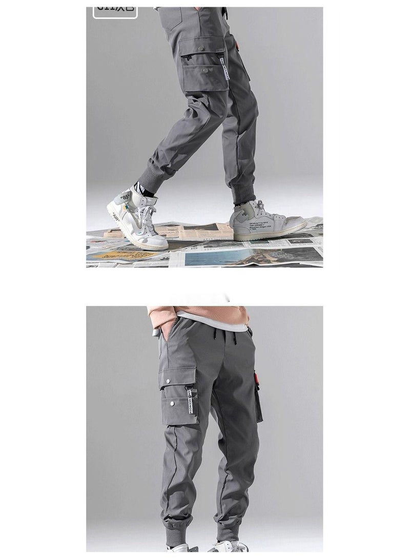 Men's Cargo Pants Casual Pants Loose Fit Ankle-Tied with Elastic Drawstring Suitable for Various Body Types Casual and Trendy  - Image 2