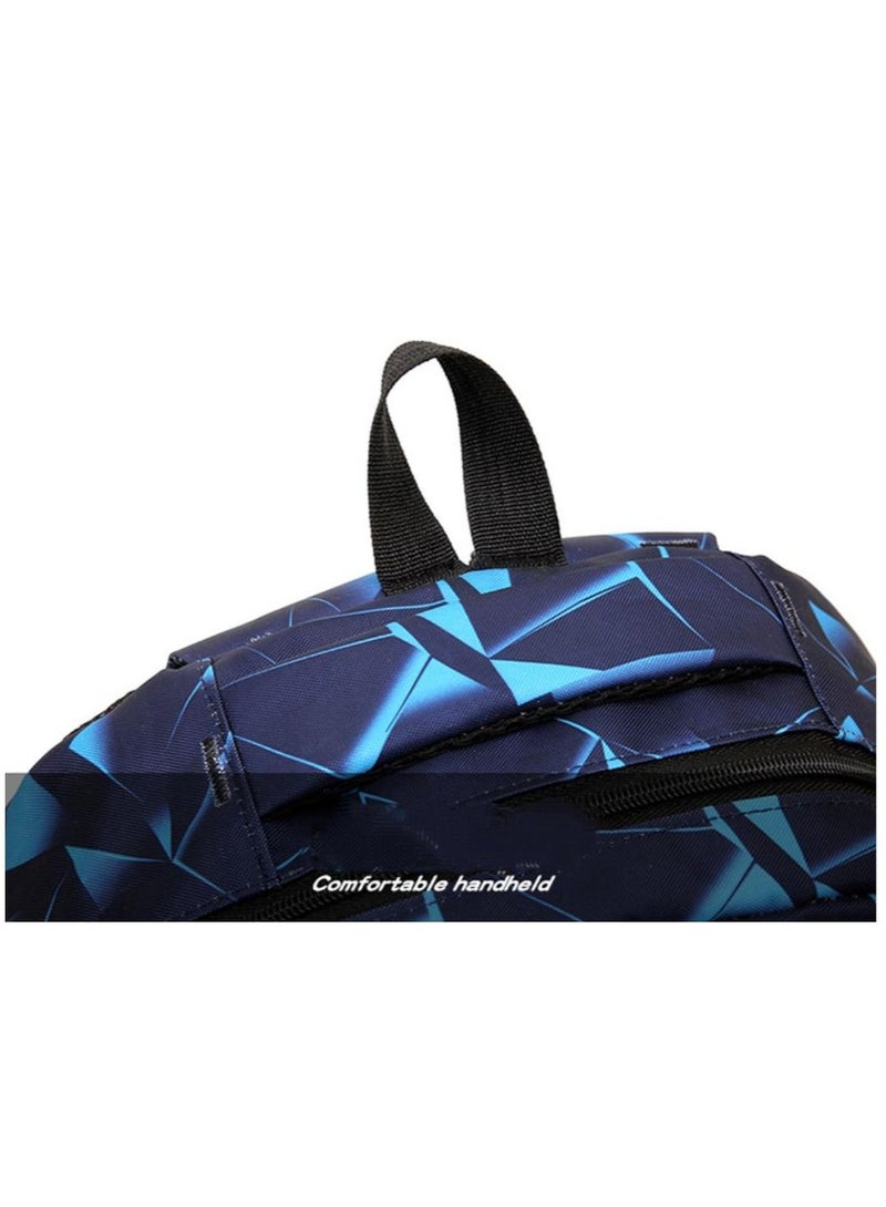 سبورت طقم حقيبة مدرسية ولوازمها مطبوعة مكون من 3 قطع أزرق/ أسود/ بني - Image 4