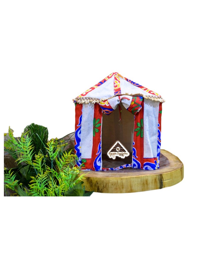 Egypt Antiques The art of small figures, the formation of a Bedouin tent, size 50x30, handmade by Egypt Antiques - Image 1