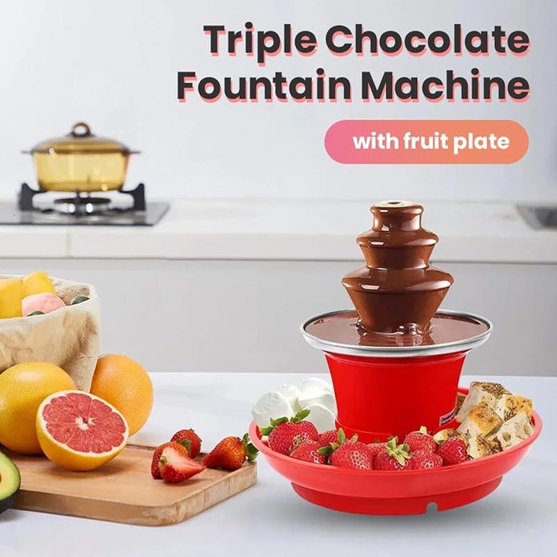 Electric Chocolate Fondue Fountain Machine 3 Tier Detachable Design - Image 3