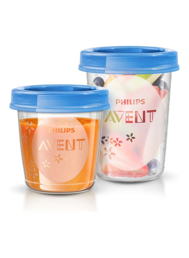 Philips Avent Pack of 20 Baby Food Storage Cups with Weaning Spoon - Image 2