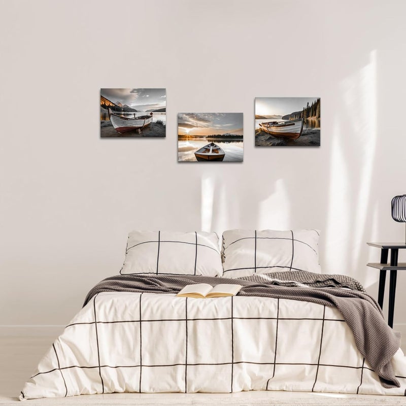 RnnJoile Boat Pictures Wall Art Canvas Set - Image 3