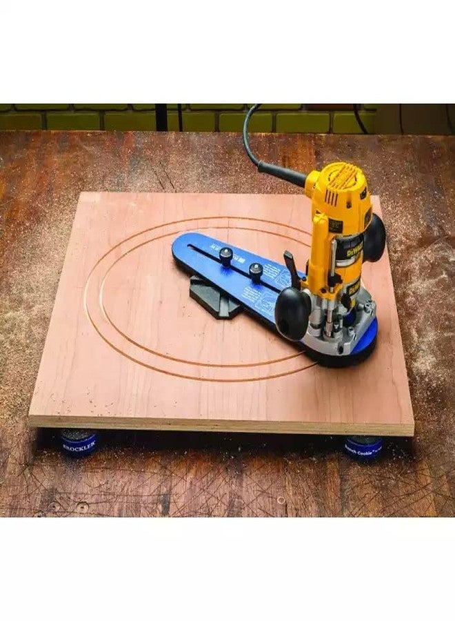 روكلر قالب قطع دائري من Rockler Ellipse Router لأجهزة التوجيه الصغيرة - قالب دائري للعلامات الصغيرة وإطارات الصور والمزيد - Image 3